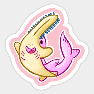 Cute Pink Sawfish Sawtooth Shark Sticker